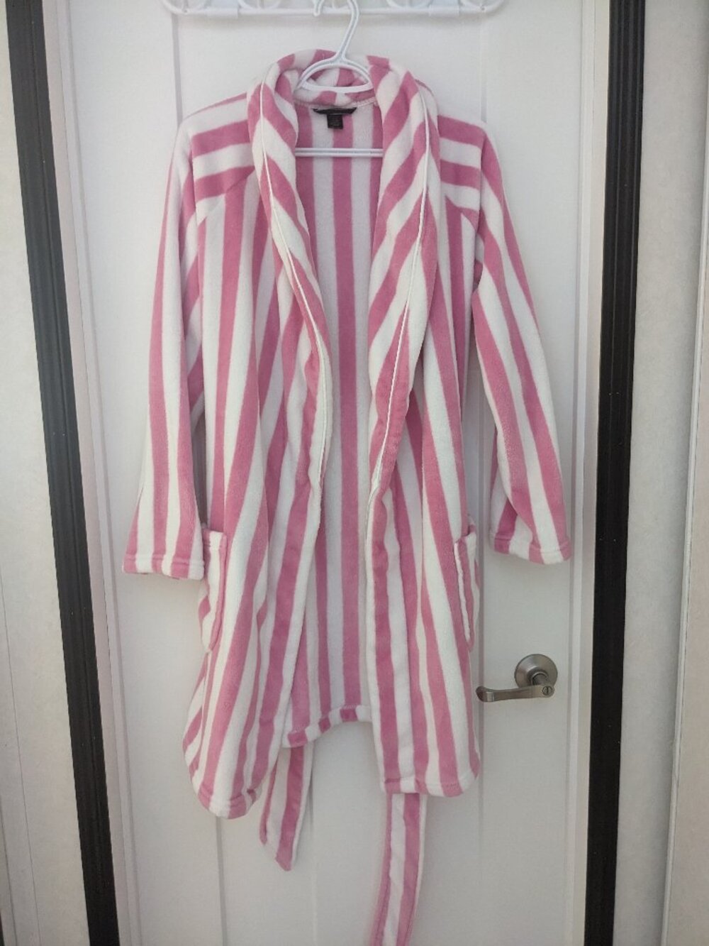 Victorias secret pink striped robe